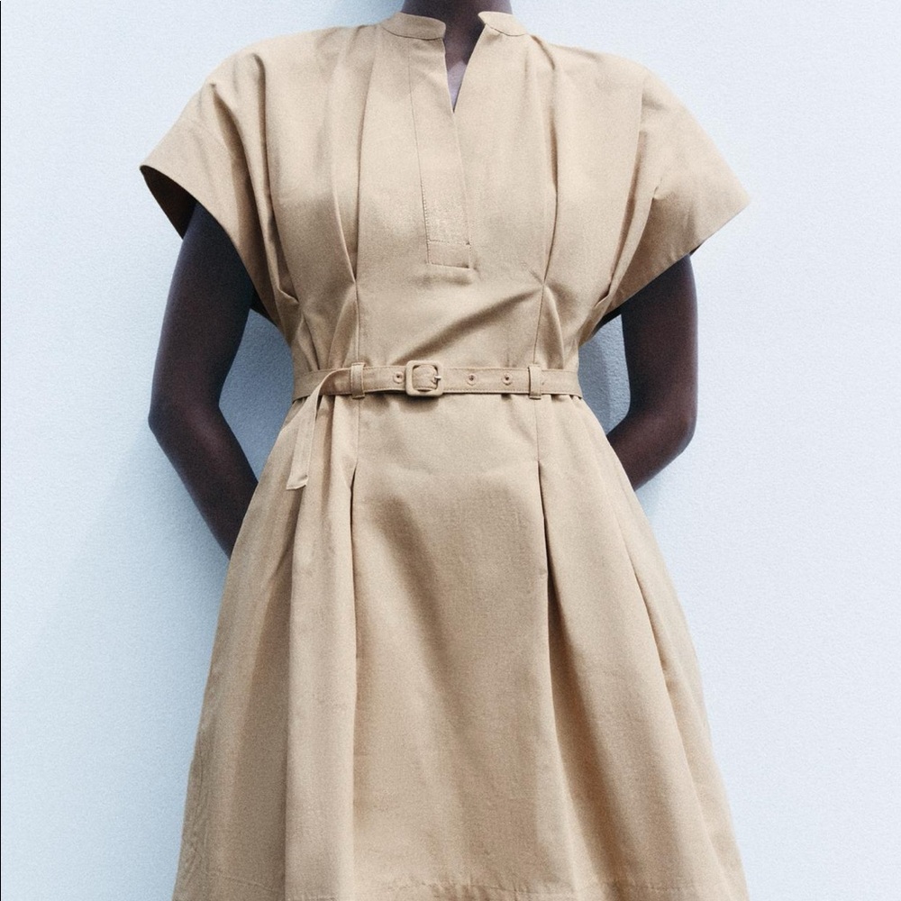 NWT Zara Pleated Mini Dress ZW Collection